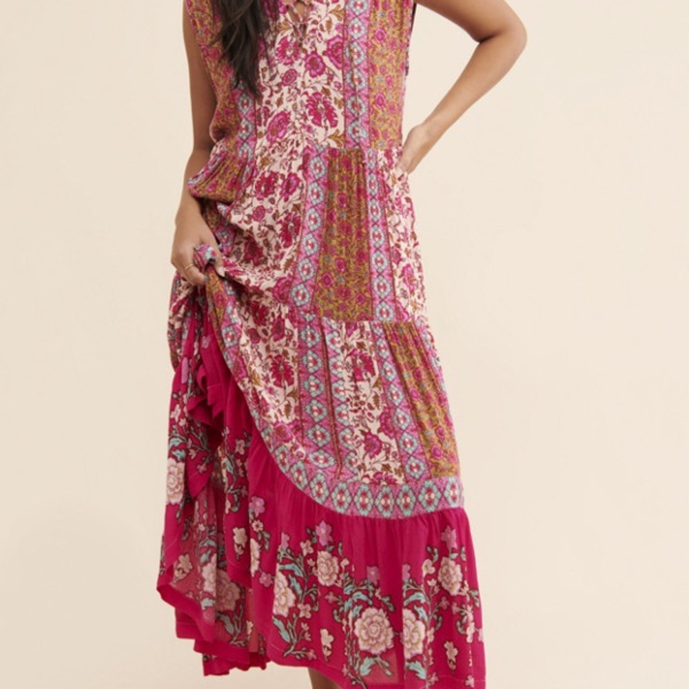 Pink Floral Hanalei Bay Maxi Dress
